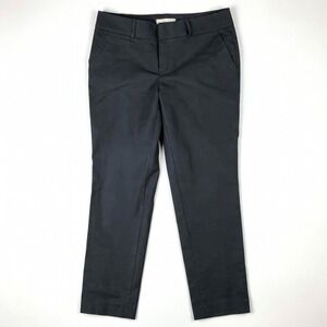 Banana Republic Jackson Fit Black Dress Pants Womens 8P Petite Cotton Stretch